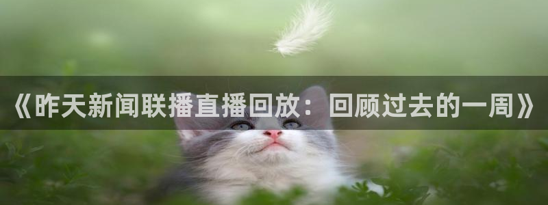 说球帝直播官网下载：《昨天新闻联播直播回放：回顾过去的一周》